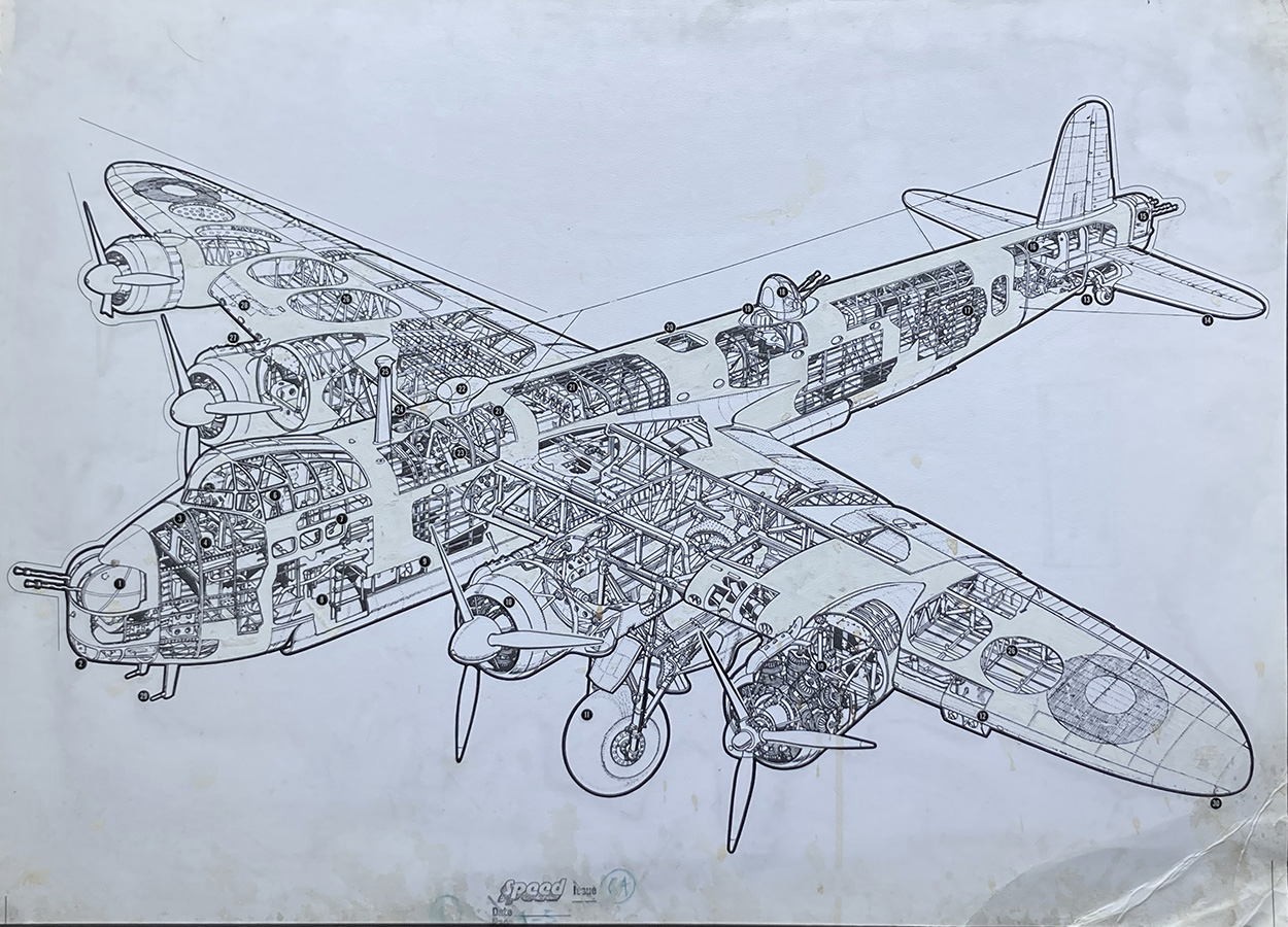 Stirling Bomber (Original) art by Military at The Illustration Art Gallery