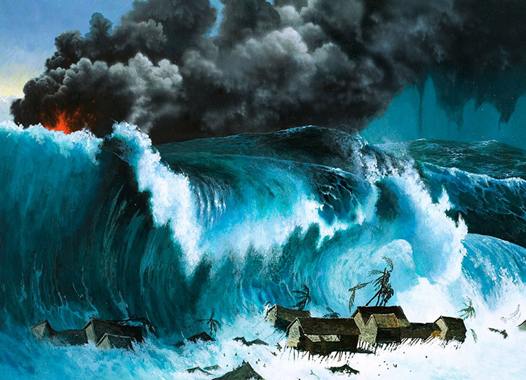 Tsunami (Original) (Signed) by David Bergen Art at The Illustration Art Gallery