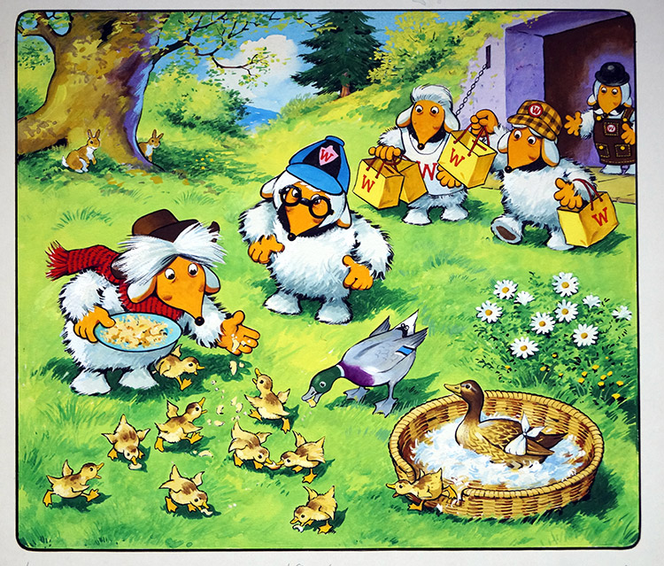 The Wombles: Ducks Go A-Dabbling (TWO pages) (Originals) by The Wombles (Blasco) Art at The Illustration Art Gallery