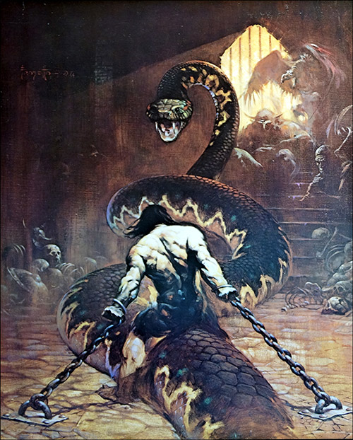 Chained (Print) by Frank Frazetta Art at The Illustration Art Gallery