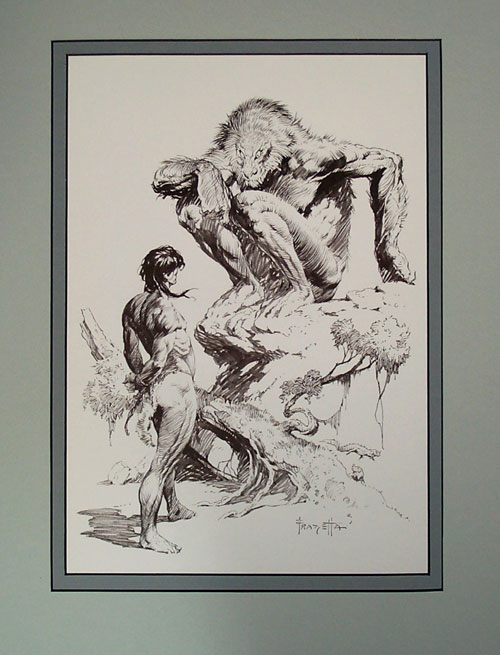 Edgar Rice Burroughs 9 Man Brute (Limited Edition Print) by Frank Frazetta Art at The Illustration Art Gallery