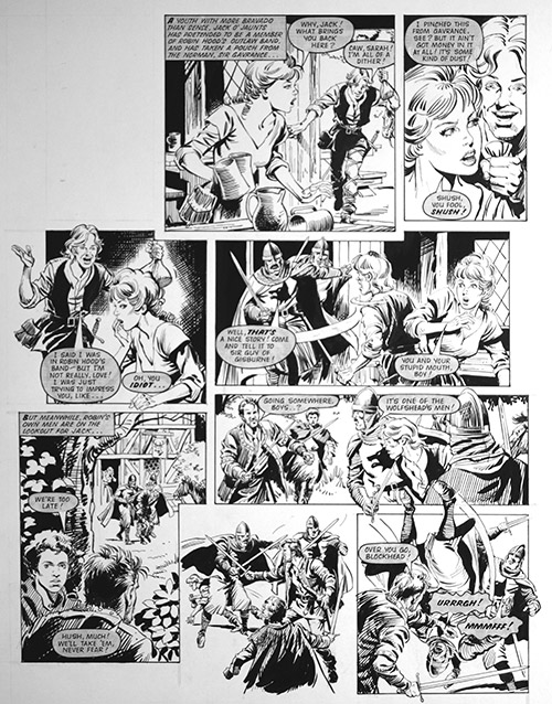 Robin of Sherwood: Shush (TWO pages) (Originals) by Phil Gascoine Art at The Illustration Art Gallery