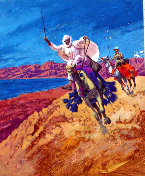 Camel Race (Original) by Harry Green Art at The Illustration Art Gallery