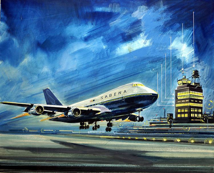 Air Traffic Control - Sabena (Original) by Air (Wilf Hardy) at The Illustration Art Gallery