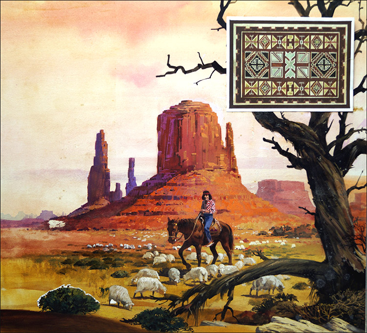 Home for the Navajo (Original) by Andrew Howat Art at The Illustration Art Gallery