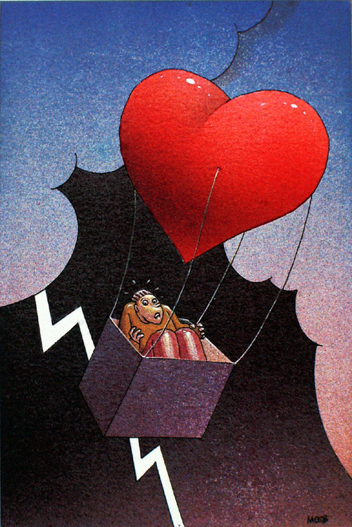 Heart Balloon (Limited Edition Print) by Moebius (Jean Giraud) Art at The Illustration Art Gallery