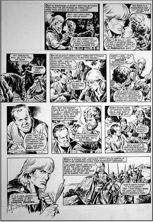 Robin of Sherwood: Coastal Raiders (TWO pages) (Originals) by Robin of Sherwood (Mike Noble) Art at The Illustration Art Gallery