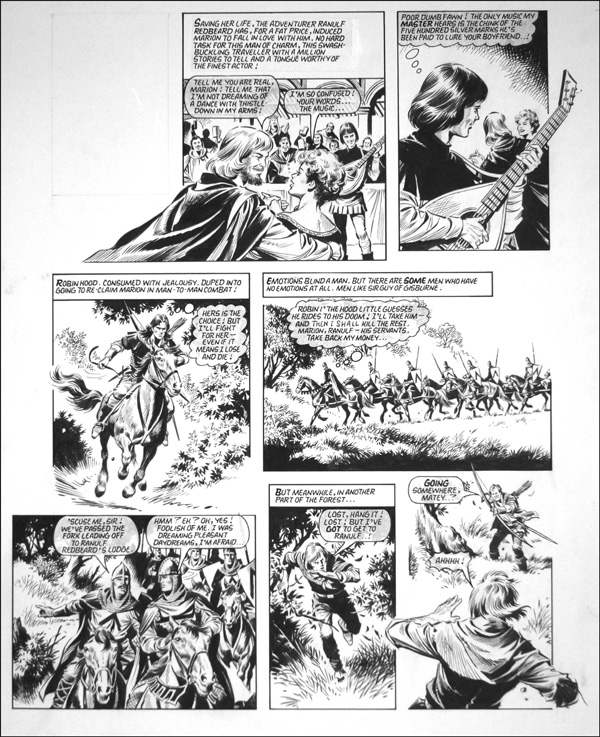 Robin of Sherwood: Going Somewhere (TWO pages) (Originals) by Robin of Sherwood (Mike Noble) Art at The Illustration Art Gallery