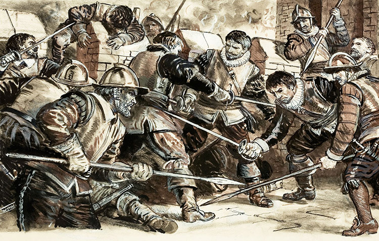 The Mercenaries: The Green Brigade (Original) by Ken Petts Art at The Illustration Art Gallery