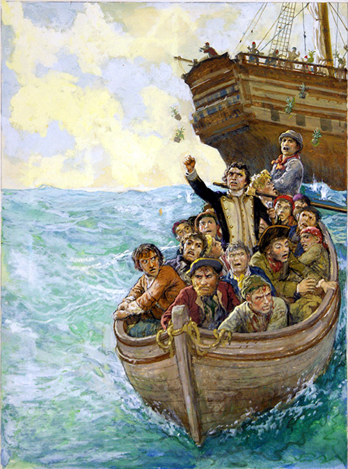 Mutiny on the Bounty: Cast Adrift (Original) by Ken Petts Art at The Illustration Art Gallery