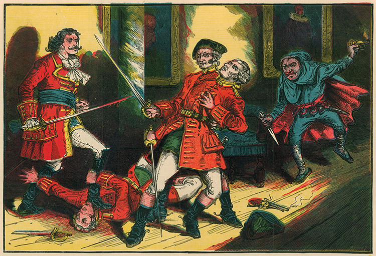 Attempted Capture of Dick Turpin by Bow Street Officers (Print) by Robert Prowse Art at The Illustration Art Gallery