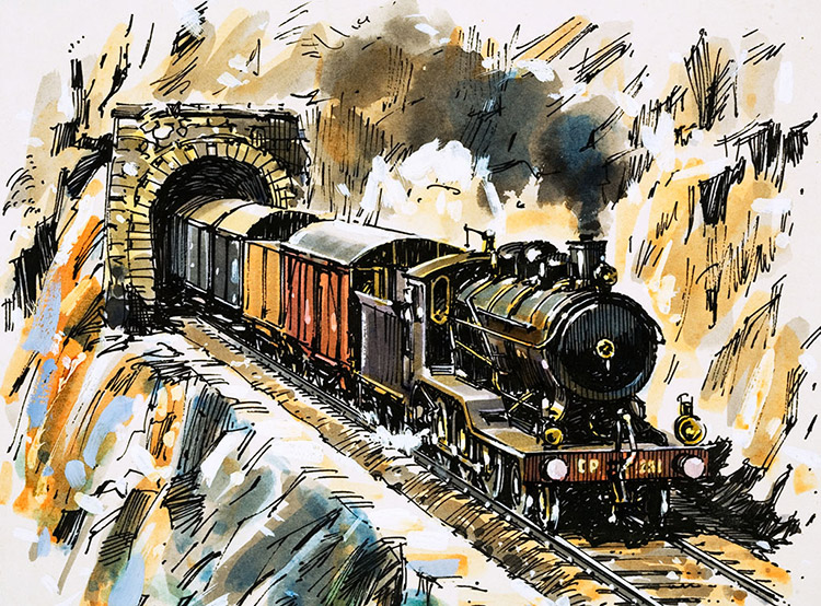 Coming Round the Mountain (Original) by John S Smith Art at The Illustration Art Gallery