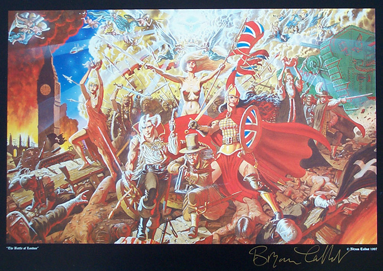 Britannia 'The Battle of London' (Print) (Signed) by Bryan Talbot Art at The Illustration Art Gallery