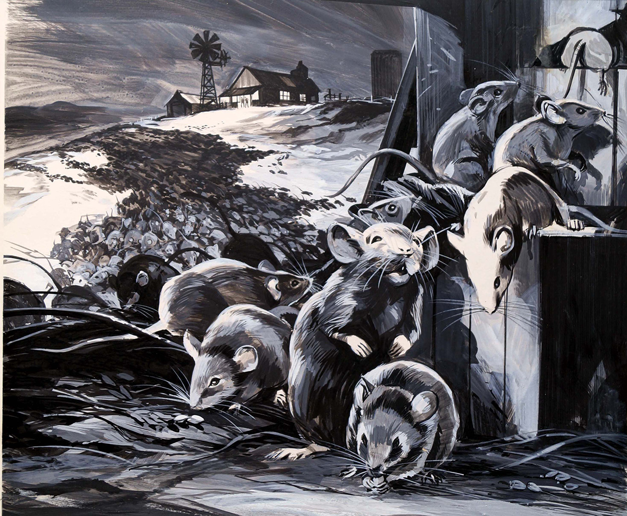 Mouse Hunt (Original) art by Gerry Wood Art at The Illustration Art Gallery
